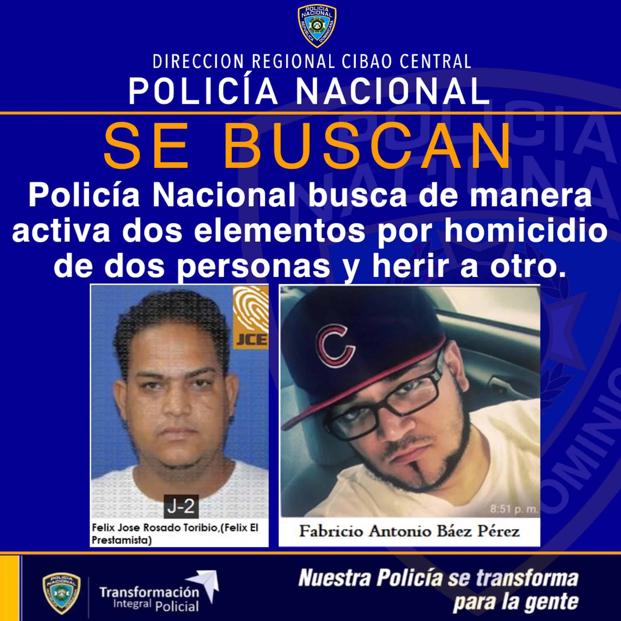 <font style=vertical-align: inherit;><font style=vertical-align: inherit;>Félix José Rosado Toribio, alias El Prestamista y Fabricio Antonio Báez Pérez, acusados de homicidios en hechos distintos. </font></font>