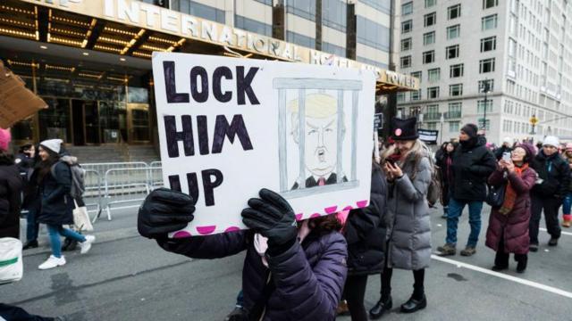 Manifestación en contra de Trump